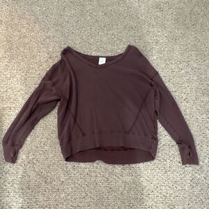 Offline by Aerie Waffle Knit sweater in Brown
